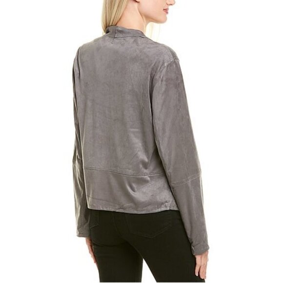 💕MAX STUDIO💕 Faux Suede Drape Front Jacket NWT - Picture 8 of 15